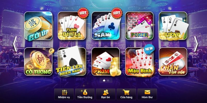 Một số thể loại game bài hot tại sảnh AG 